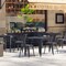 Flash Furniture 5PC Black Table and Chairs with Poly Resin Finish SB-T11C4-T-BK-GG - alternate 7